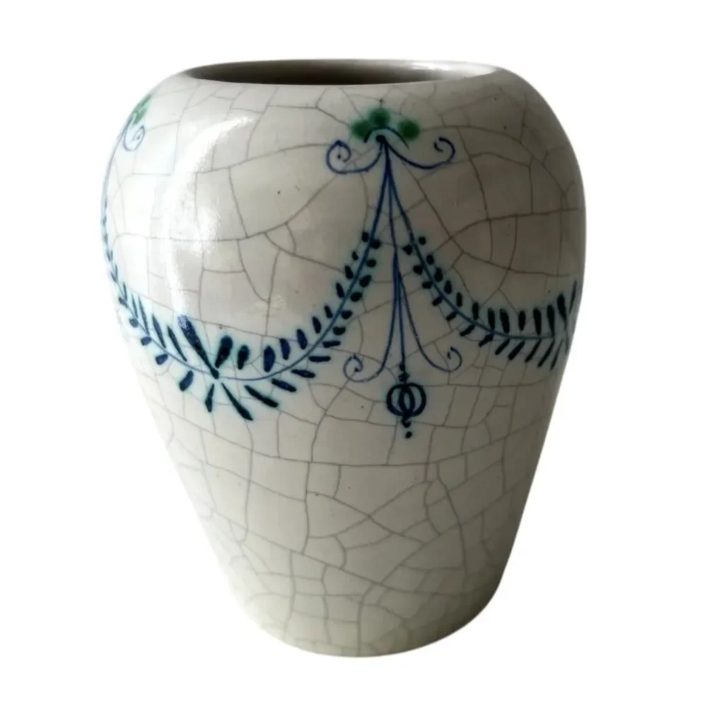 Val Derone Vintage Glazed Decorative Ceramic Vase Excellent Condition